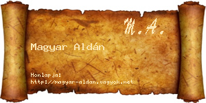 Magyar Aldán névjegykártya